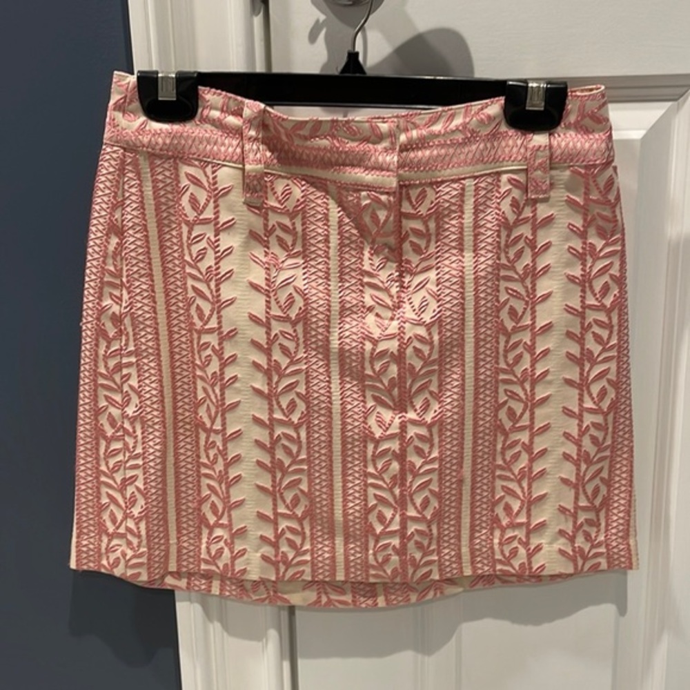 Pink and cream Mini Skirt, size 4